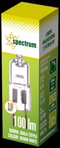 Spectrum -lampa halogenowa z filtrem UV G4, 12V, 10W, 100 lm, warm white