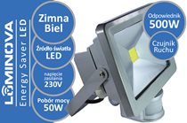 Luminova - 50W - ZB - 4500lm - czujnik ruchu