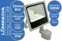 Luminova - 50W - ZB - 4500lm - czujnik ruchu - SLIM